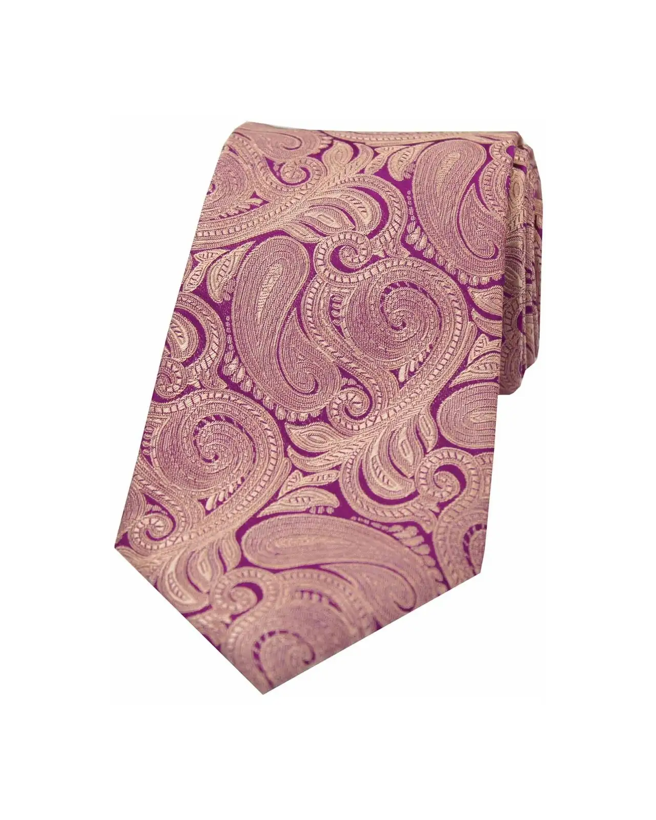Paisley Ties Soprano Ties Soprano Purple Ground With Fuchsia Paisley Luxury Silk Tie £24.00
