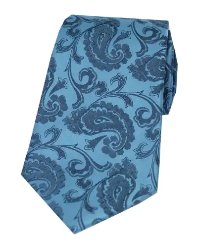 Paisley Ties Soprano Ties Soprano Denim Blue Paisley Silk Tie £15.00