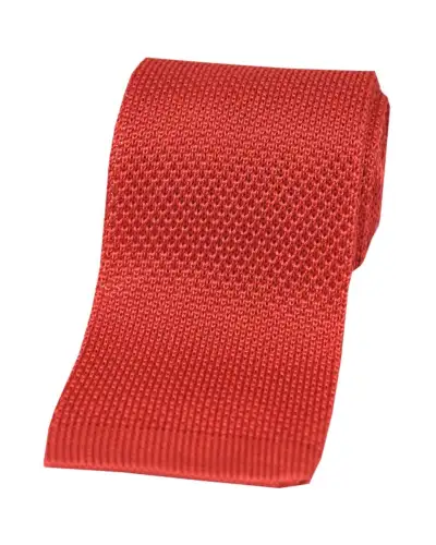 Knitted Ties Soprano Ties Soprano Coral Pink Plain Knitted Silk Tie £24.00