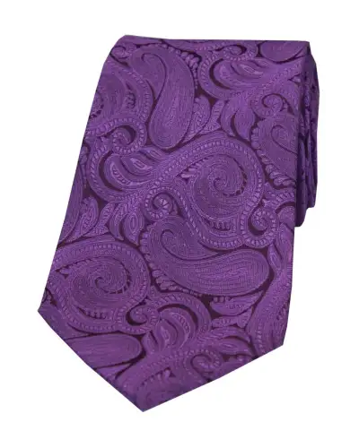 Paisley Ties Soprano Ties Soprano Purple Large Paisley Woven Silk Tie £24.00