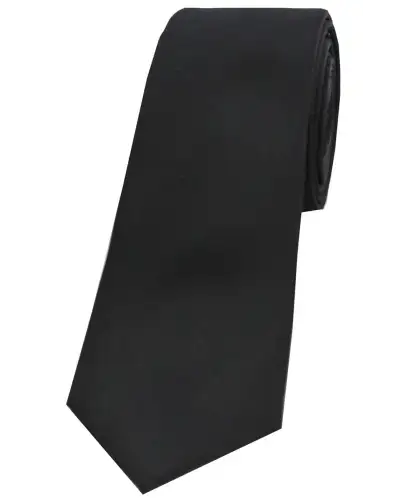 Thin Ties Soprano Ties Soprano Black Satin Silk Thin Tie £23.00