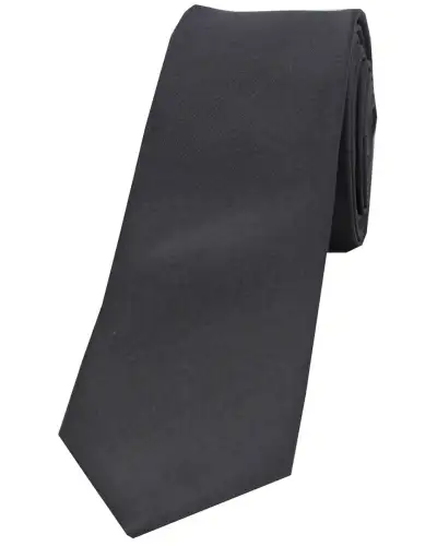 Thin Ties Soprano Ties Soprano Charcoal Grey Satin Silk Thin Tie £14.00