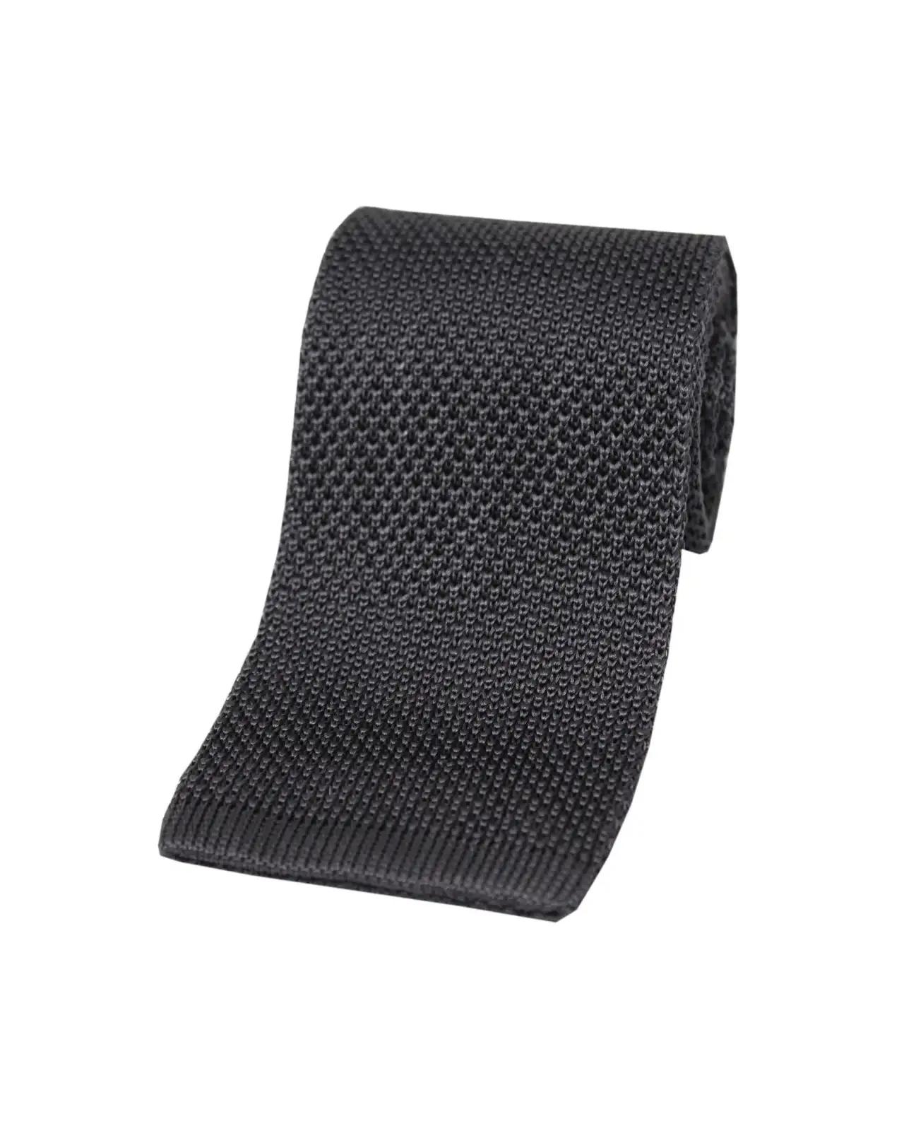 Knitted Ties Soprano Ties Soprano Slate Grey Plain Knitted Silk Tie £24.00