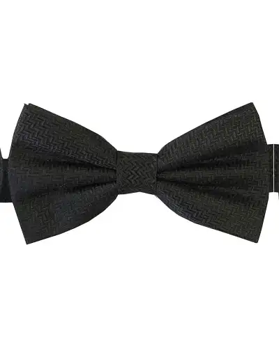 Pre-Tied Bow Ties Soprano Ties Soprano Black Herringbone Pre-Tied Silk Bow Tie £23.00