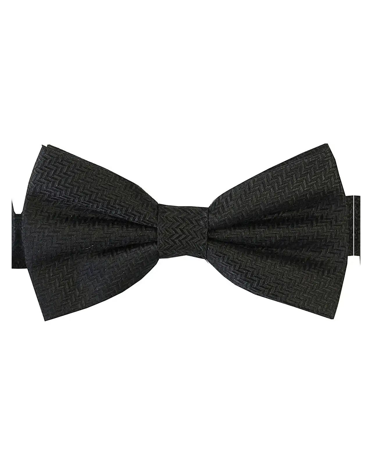 Pre-Tied Bow Ties Soprano Ties Soprano Black Herringbone Pre-Tied Silk Bow Tie £23.00