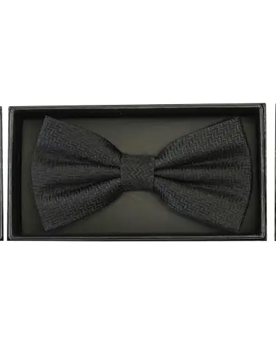 Pre-Tied Bow Ties Soprano Ties Soprano Black Herringbone Pre-Tied Silk Bow Tie £23.00