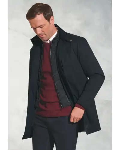 Waistcoats Brook Taverner Bradshaw Navy Shortie Raincoat £179.00