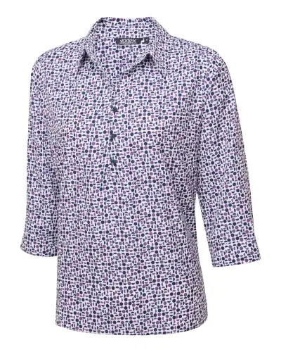 Tops Vortex Designs Izzy Berry 3 4 Sleeve With Collar £28.00
