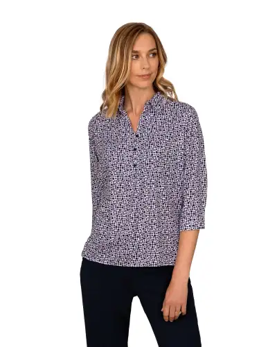 Tops Vortex Designs Izzy Berry 3 4 Sleeve With Collar £28.00