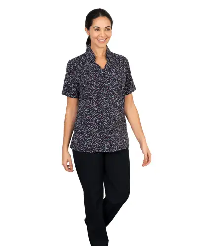 Blouses Vortex Designs Jenni Red Button Down Short Sleeve £28.00