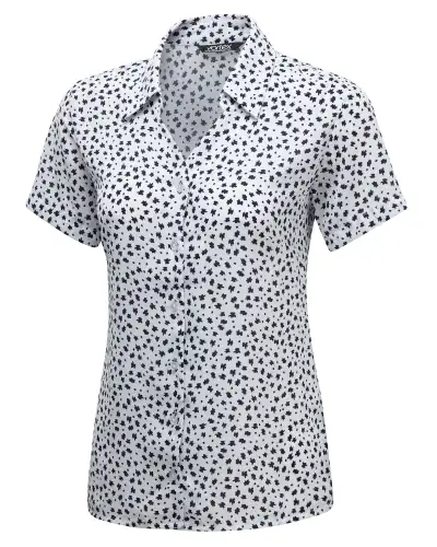 Blouses Vortex Designs Heidi White Button Down Short Sleeve £28.00