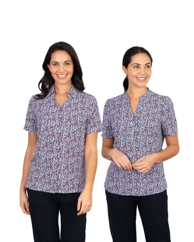 Blouses Vortex Designs Willow Berry Button Down Short Sleeve £28.00