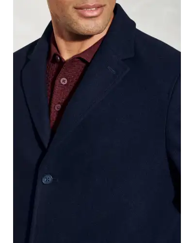 Outerwear Brook Taverner Hutchinson Navy Wool Blend Overcoat £134.00