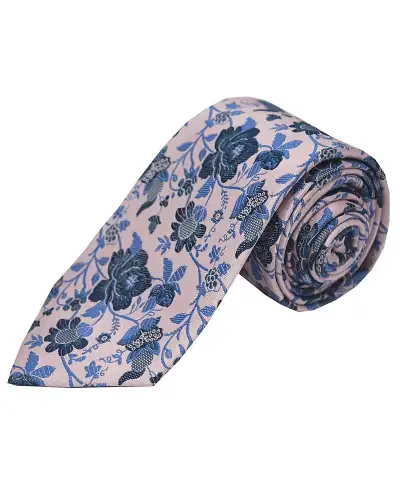 Silk Ties Soprano Ties Soprano Dusky Pink Floral Patterned Silk Tie £24.00