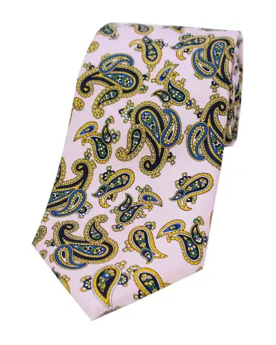 Paisley Ties Soprano Ties Soprano Vintage Paisley On Pink Ground £9.00
