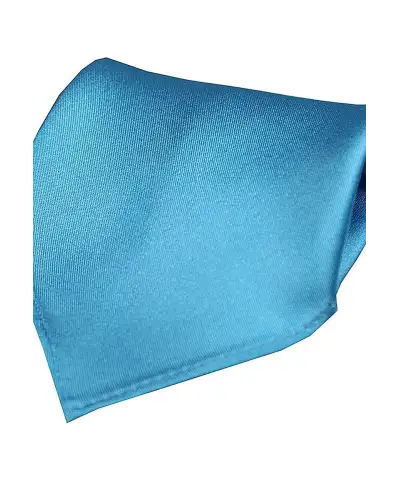 Pocket Square Soprano Ties Soprano Plain Turquoise Satin Silk Mens Pocket Square £7.00