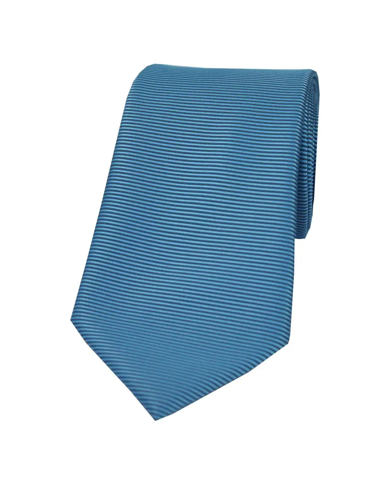 Polyester Ties Soprano Ties Soprano Mid Blue Horizontal Ribbed Polyester Tie £9.00