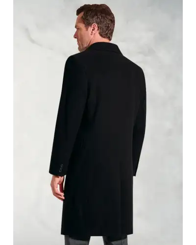 Overcoats Brook Taverner Bond Black Wool Cashmere Overcoat £269.00