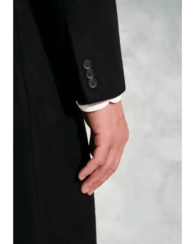 Overcoats Brook Taverner Bond Black Wool Cashmere Overcoat £269.00