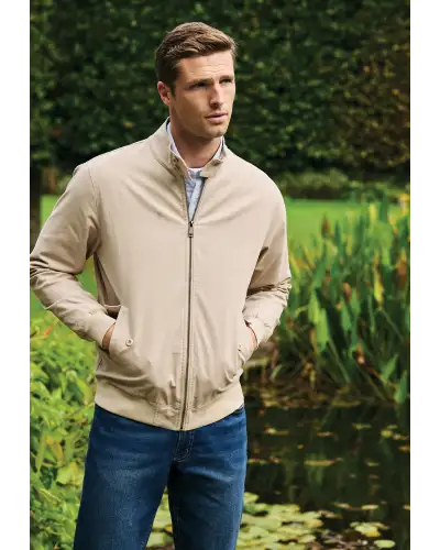 Jackets Brook Taverner Hartforth Sand Cotton Blend Harrington Jacket £89.00