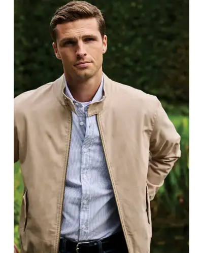 Jackets Brook Taverner Hartforth Sand Cotton Blend Harrington Jacket £89.00