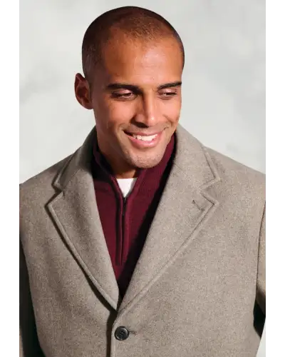 Overcoats Brook Taverner Hutchinson Taupe Wool Blend Overcoat £134.00