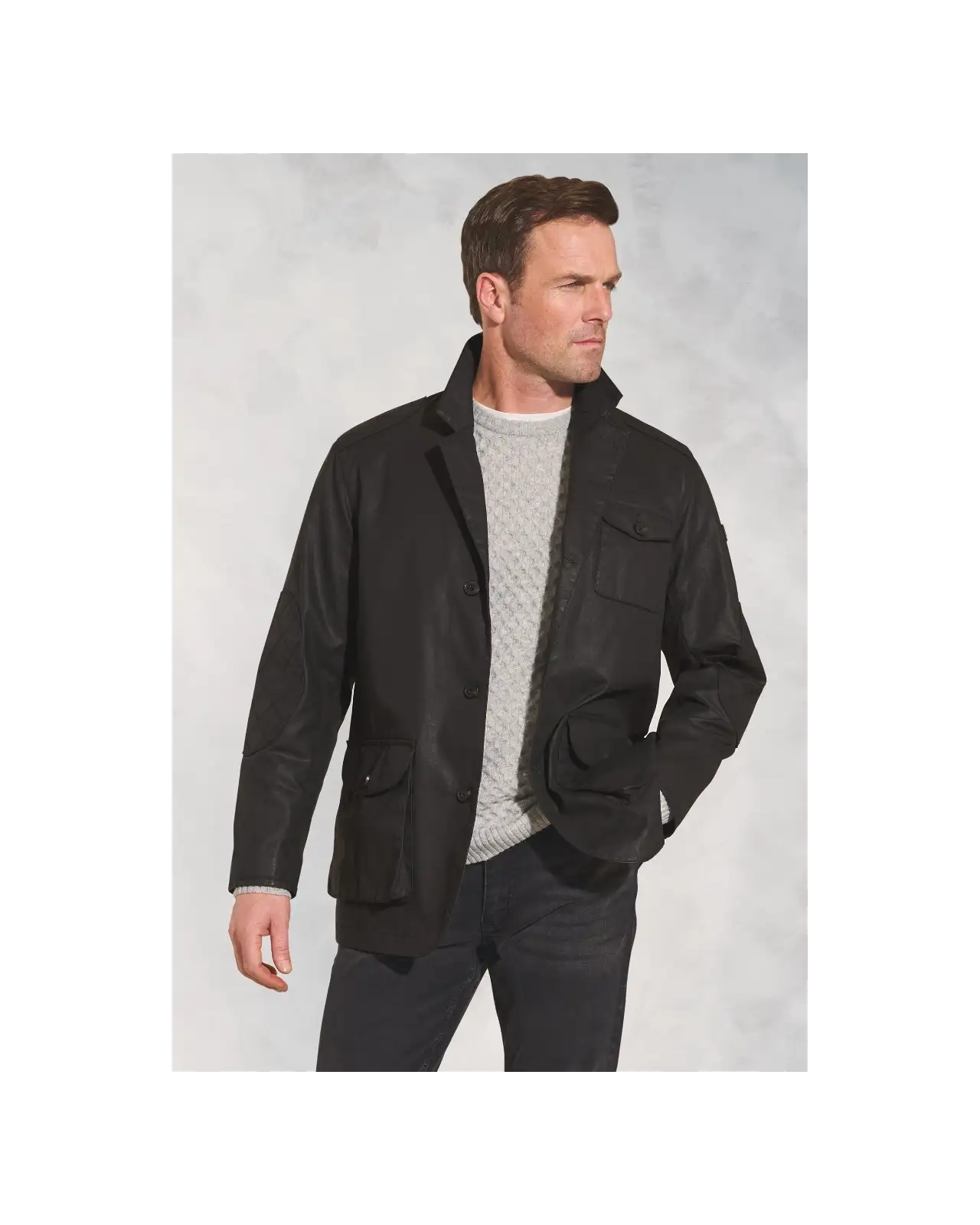 Jackets Brook Taverner Brooke Black Cotton Carbon Finish Jacket £134.00