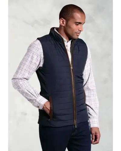 Gilets Brook Taverner Tampa Navy Quilted Puffer Gilet £62.00