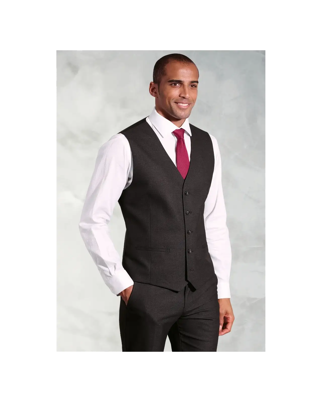 Three Piece Suits Brook Taverner Tailored Fit Charcoal Waistcoat £44.00