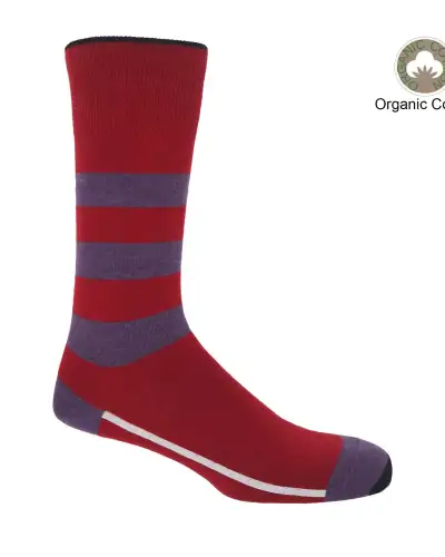 Men PEPER HAROW Equilibrium Organic Mens Socks - Red £17.00