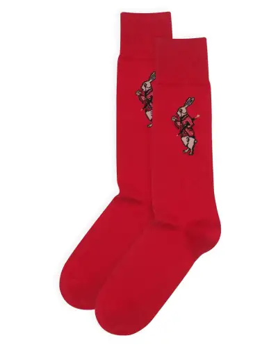Men PEPER HAROW Alices Adventures In Wonderland Mens Socks - White Rabbit £16.00