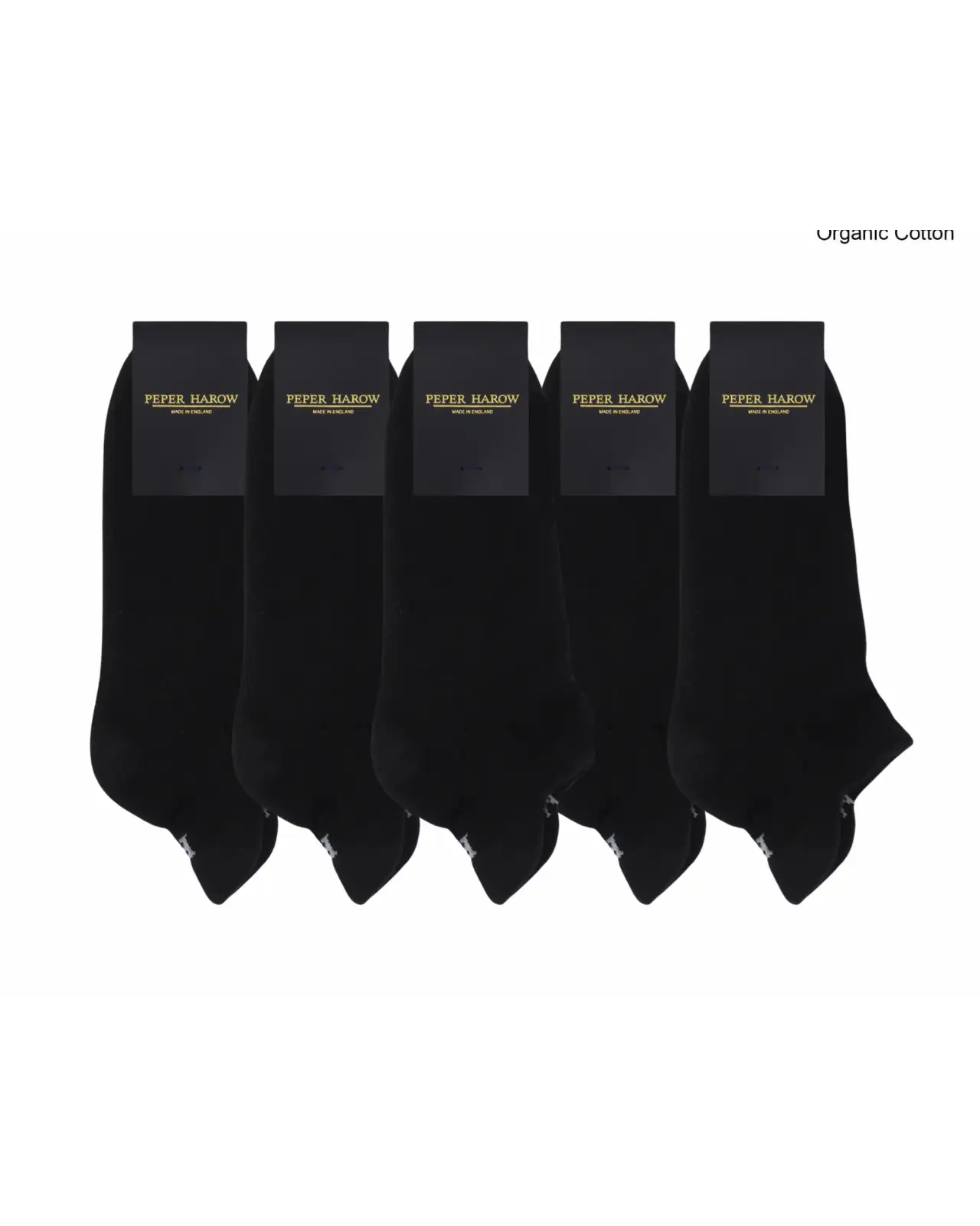 Men PEPER HAROW Mens Black Trainer Sport Socks Bundle - Organic £59.00