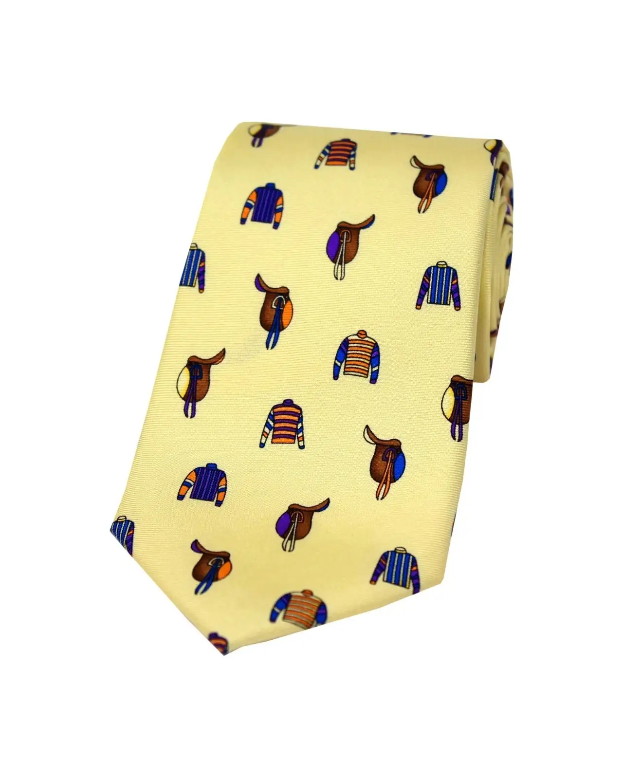 Silk Ties Soprano Ties Soprano Racing Colours And Saddles On Pastel Ground Country Silk Tie £23.00