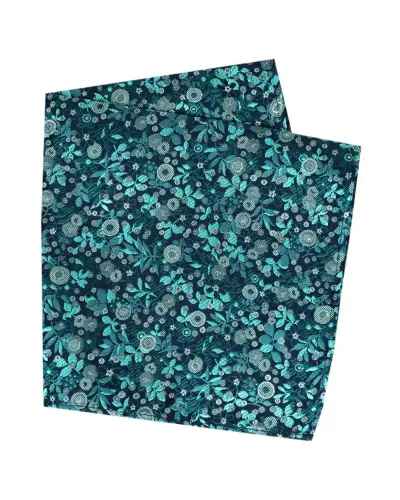 Pocket Square Soprano Ties Soprano Turquoise And Teal Floral Silk Pocket Square £16.00