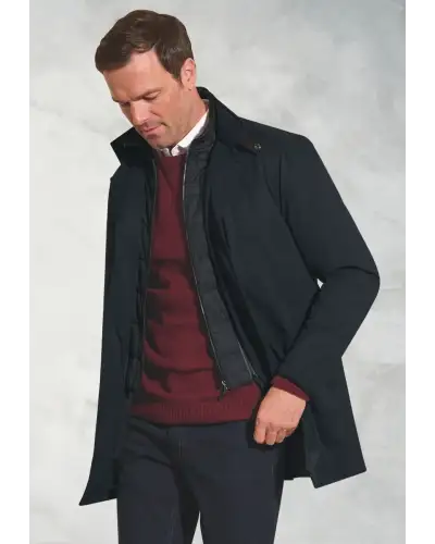 Coats Brook Taverner Bradshaw Navy Shortie Raincoat-BT-9967A £179.00