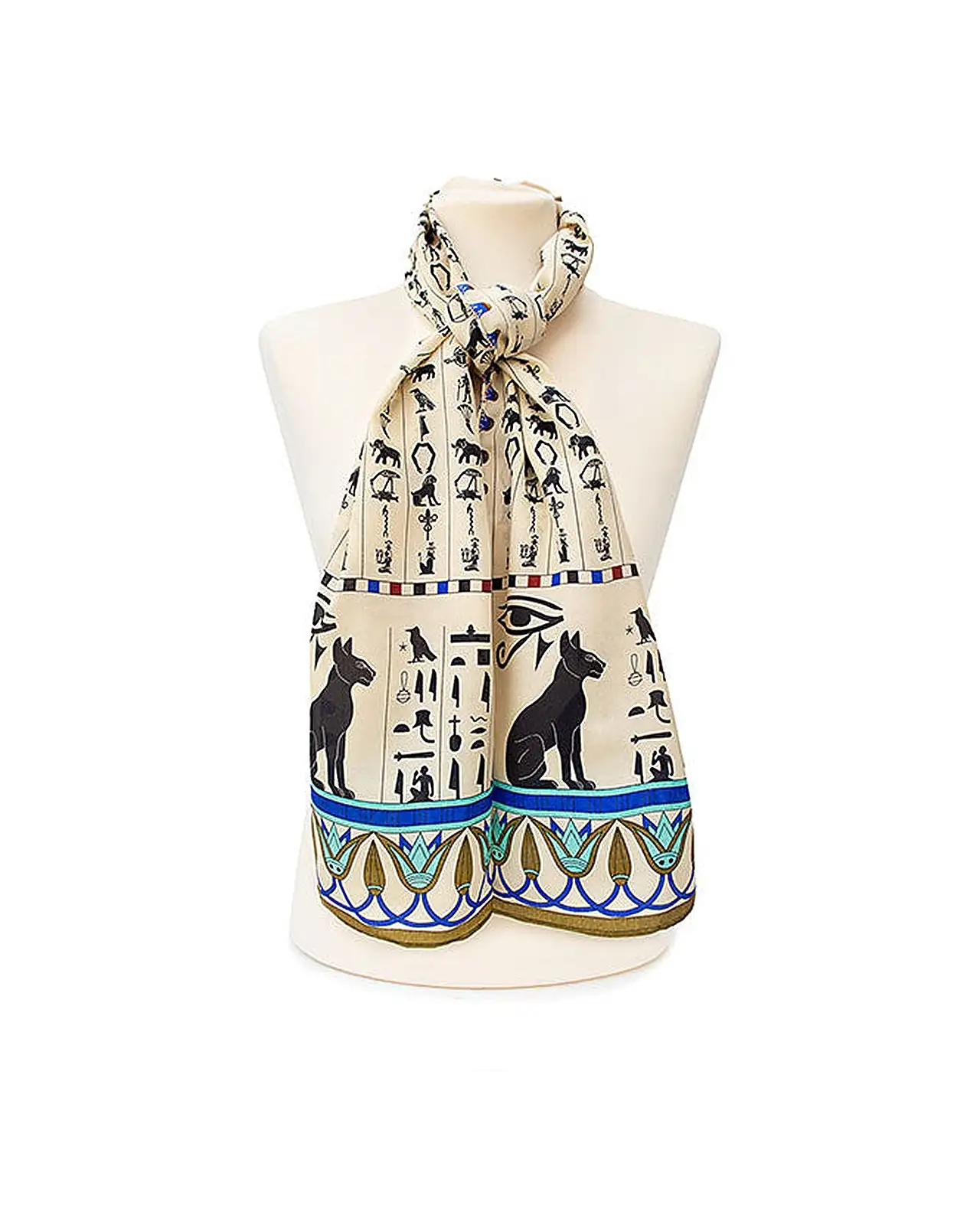 Scarves Fox and Chave Hieroglyphics Crêpe De Chine Scarf £45.00