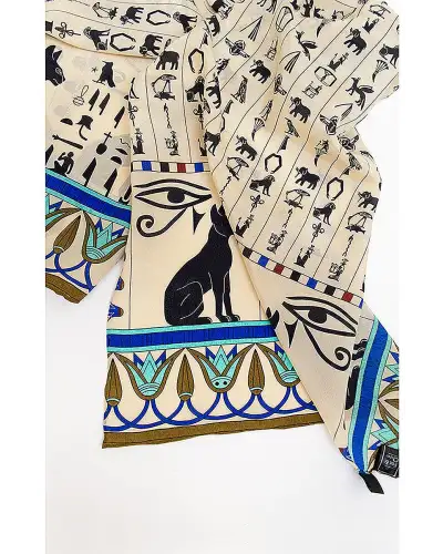 Scarves Fox and Chave Hieroglyphics Crêpe De Chine Scarf £45.00