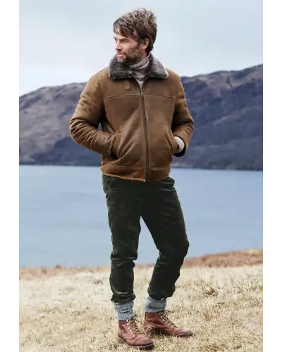 Trousers Brook Taverner Regular Fit Ellroy Olive Corduroy Trousers £54.00