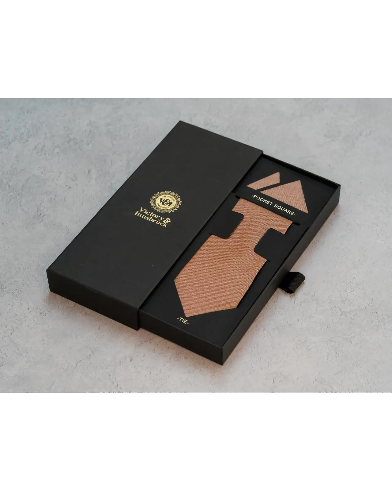 Tie Gift Sets Victory and Innsbruck Mocha Brown Textured Tie and Pocket Square Set £35.00