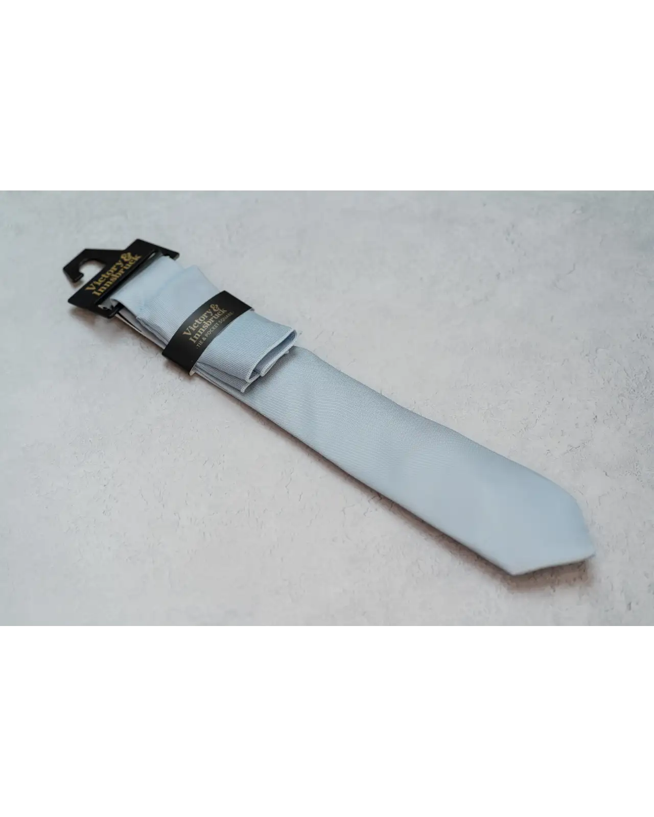 Ties Victory and Innsbruck BoyS Dusty Blue Textured Tie and Pocket Square £31.00