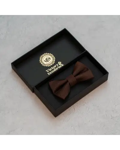 Bow Ties Victory and Innsbruck BoyS Chocolate Brown Textured Bow Tie £21.00