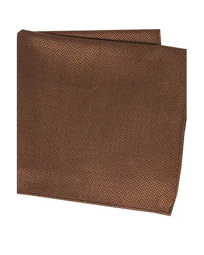 Silk Hankies Soprano Ties Soprano Brown Herringbone Silk Hanky £15.00