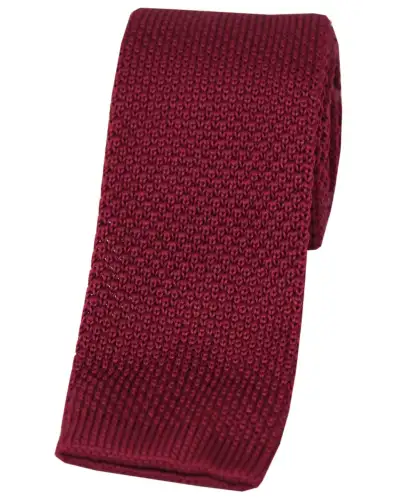 Knitted Ties Soprano Ties Soprano Burgundy Knitted Polyester Tie £23.00