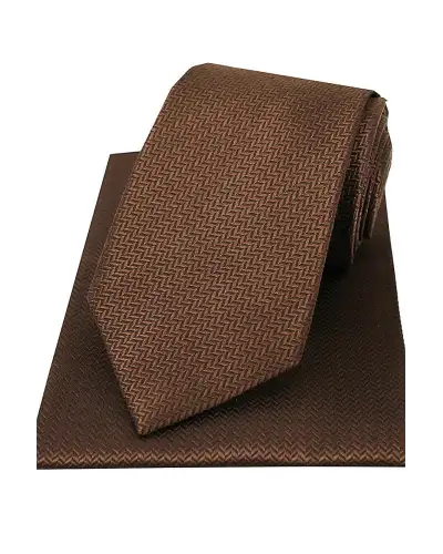 Silk Hankies Soprano Ties Soprano Brown Herringbone Silk Tie And Hanky Set £34.00
