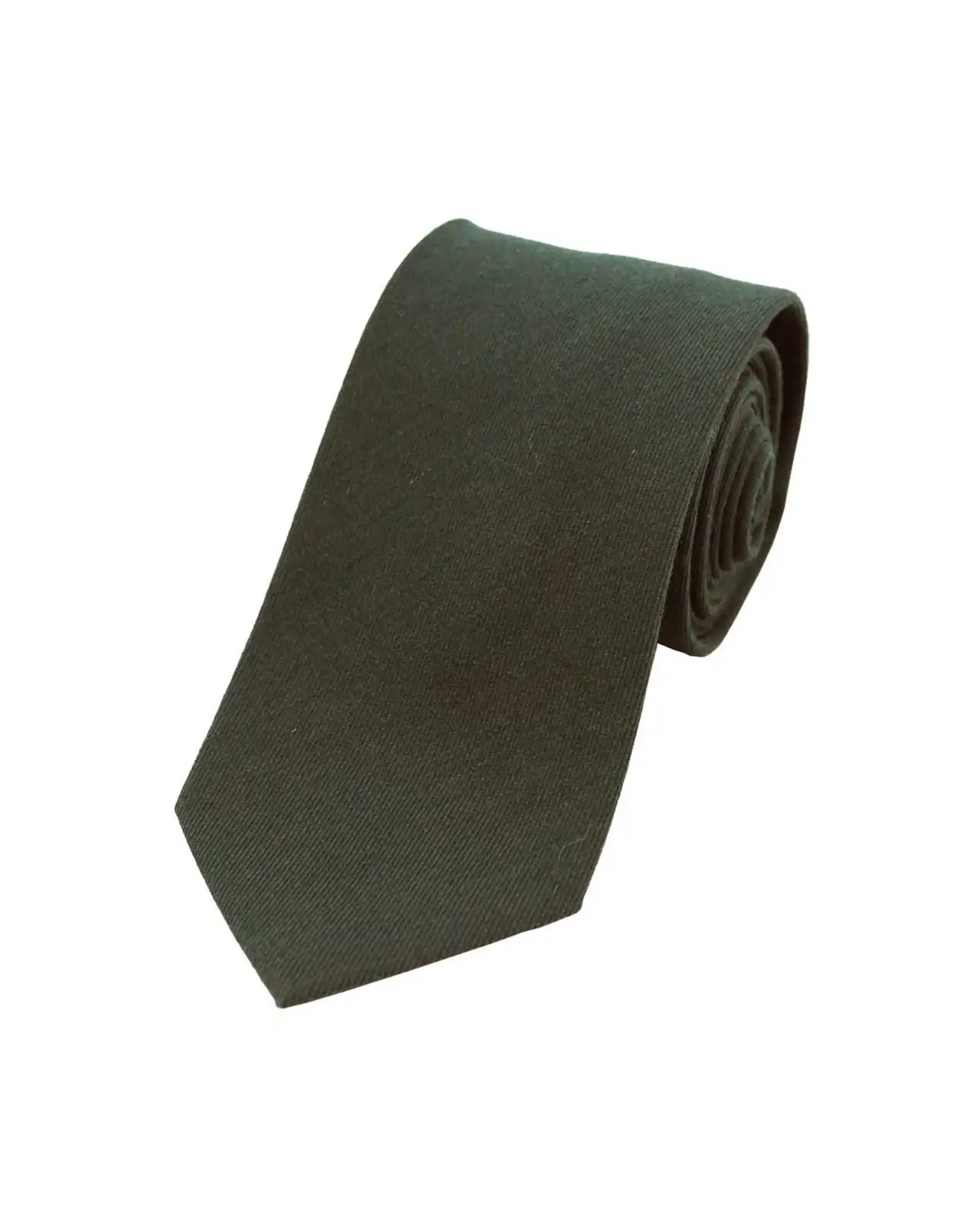 Wool Ties Soprano Ties Soprano Plain Moss Green Wool Rich Tie £21.00