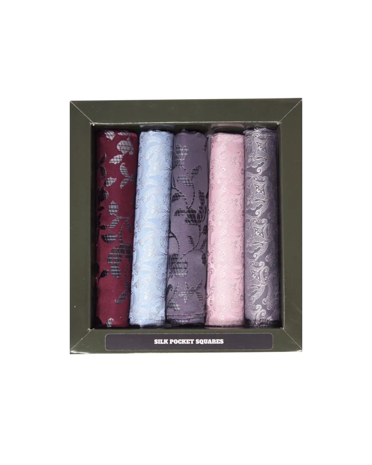Pocket Square Soprano Ties Soprano Leaf and Flowers 5 Colour Boxed Silk Pocket Squares £23.00