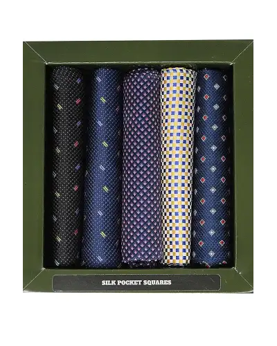 Pocket Square Soprano Ties Soprano Neat Patterned 5 Colour Silk Pocket Squares £23.00