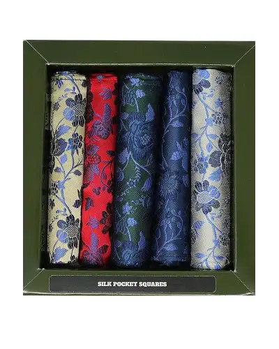Pocket Square Soprano Ties Soprano Bright Floral 5 Colour Silk Pocket Squares £23.00