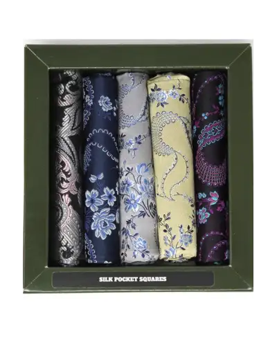 Pocket Square Soprano Ties Soprano Floral 5 Colour Silk Pocket Squares £23.00