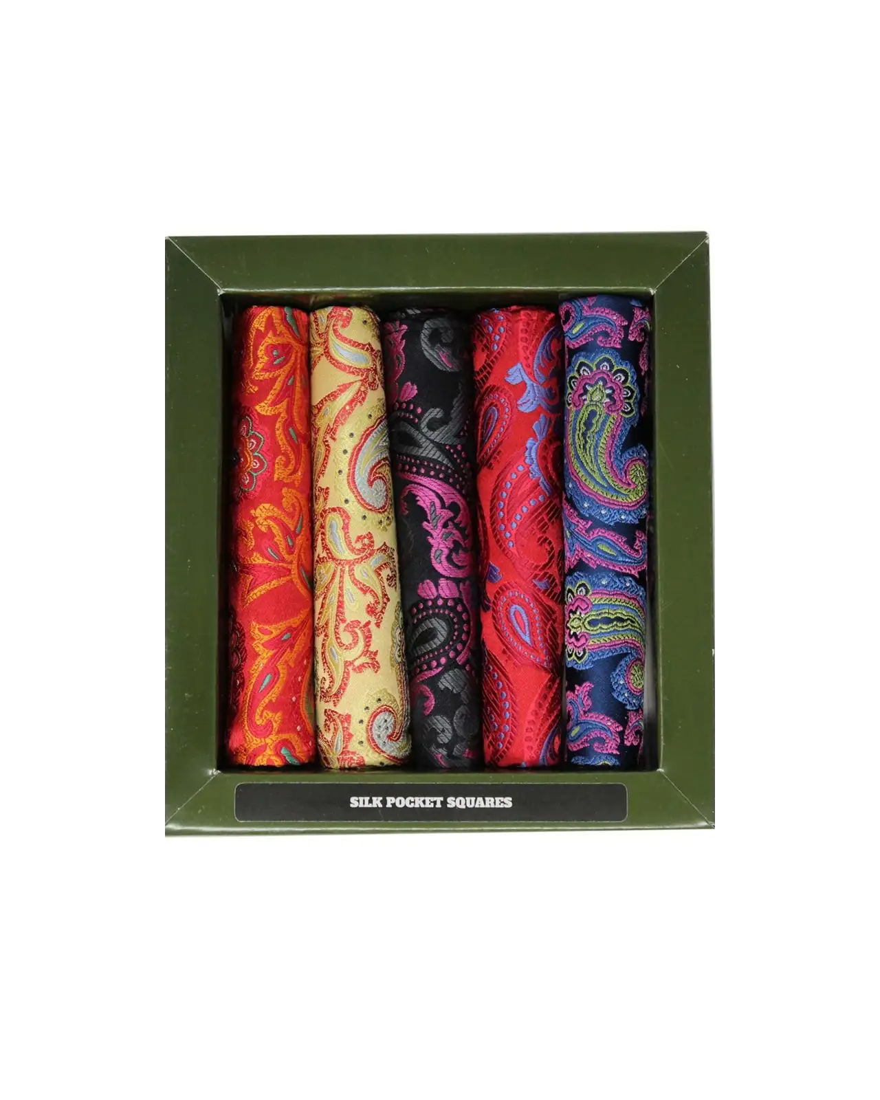 Pocket Square Soprano Ties Soprano Bright Colourful Paisley 5 Colour Silk Pocket Squares £23.00
